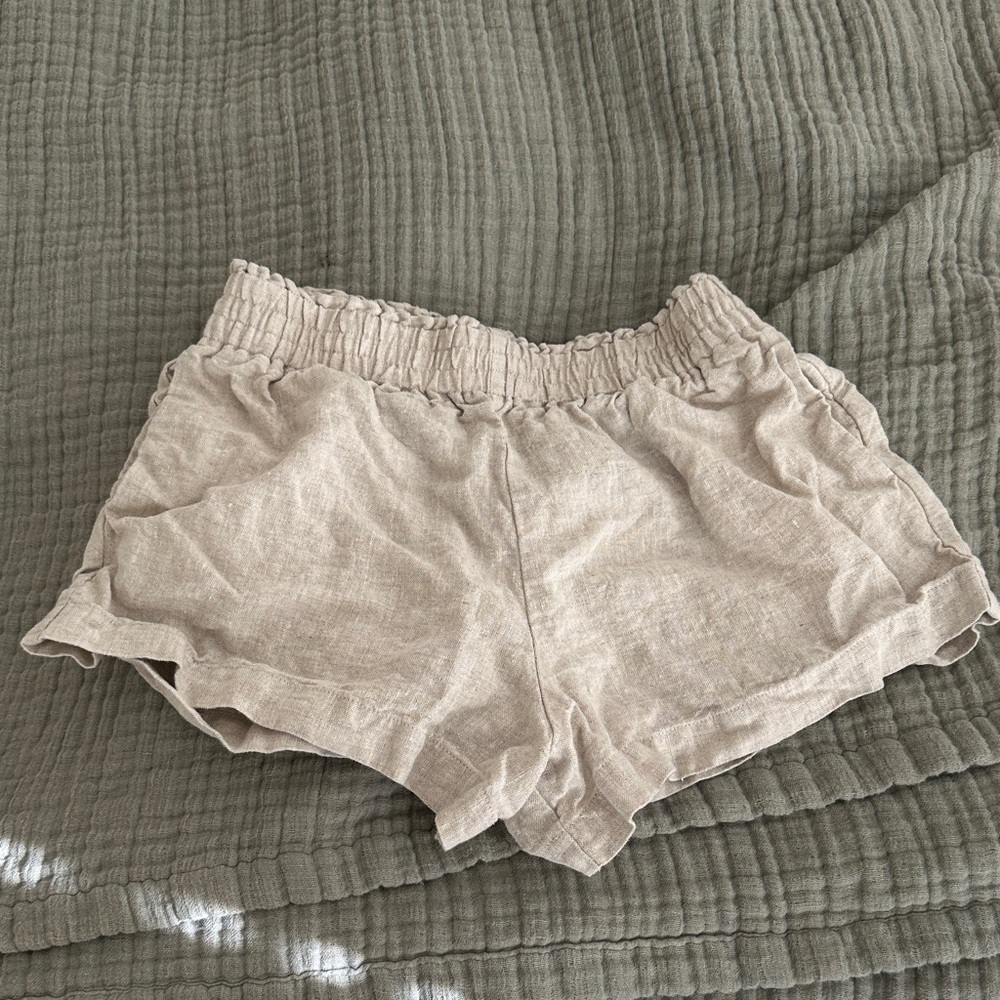 Reformation Mila Linen Women's Shorts S in Oatmeal